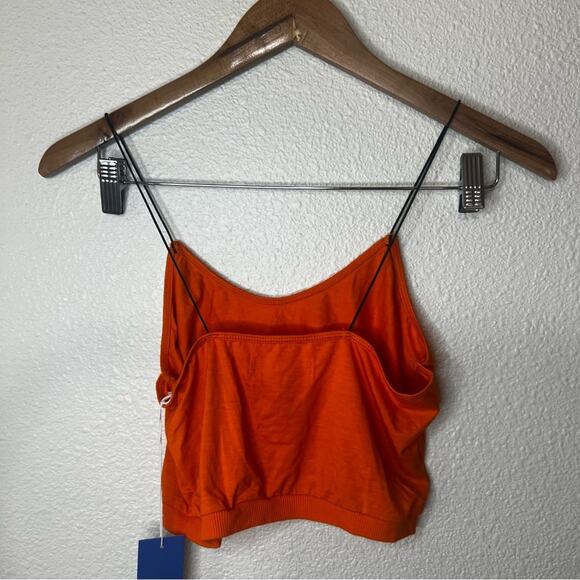 One Teaspoon Sport OTS string crop tank top in orange NEW LARGE - Picture 5 of 9